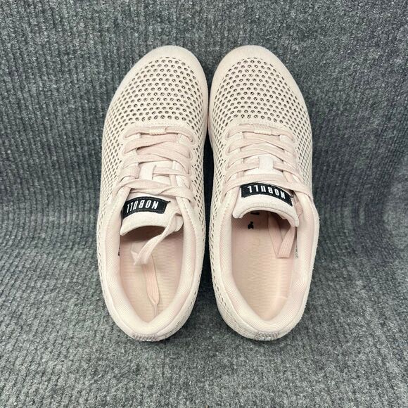 NOBULL Suede Trainer Low Blush Pink Gum Athletic CrossFit Shoes Mens 9 / 10.5 W - Picture 7 of 8